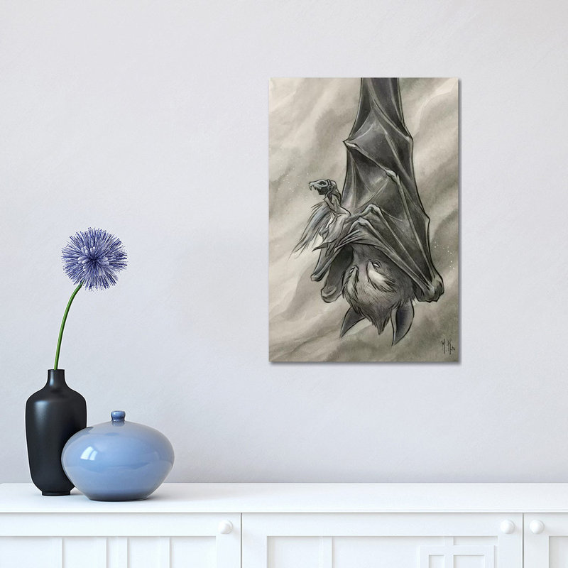 Spirit Spirit - Bat par Martin Hsu - reproduction d'art sur toile tendue, H 18 po x l 12 po x 1,5 po