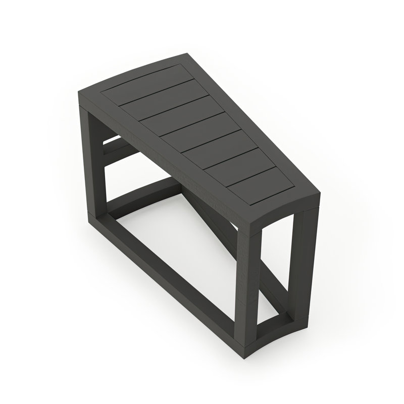 Avion Outdoor Wedge Side Table, Slate