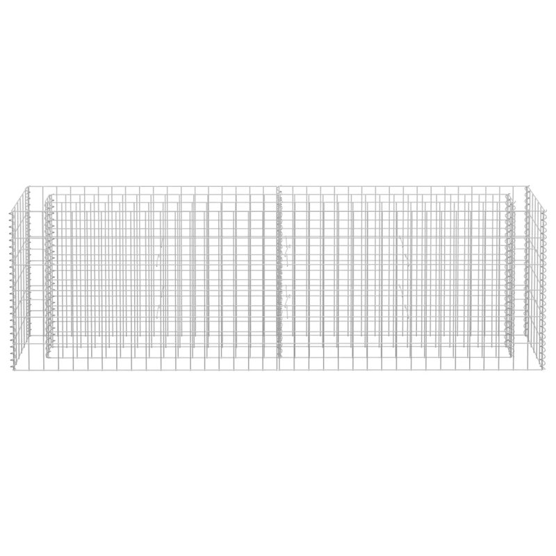 Gabion raised bed galvanized steel 180 x 50 x 100cm, 60cm H x 180cm W x 30cm D