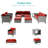 8 - Person Patio Conversation Set with Cushions-448730130-448730131