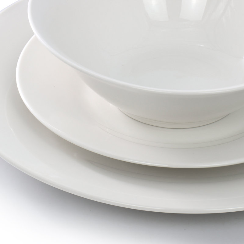 Gibson Home Everyday 12 Piece Round Fine Ceramic Dinnerware Set