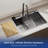33 X 22 In. Drop-In Waterfall Kitchen Sink With Left Drain Black-126692306