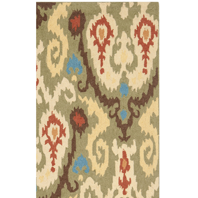 Chelsea Hand Hooked Wool Pile Oriental Rug, Rectangle 6' x 9'