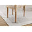 Chaise de salle à manger en bois massif de style français, ensemble de 2, crème