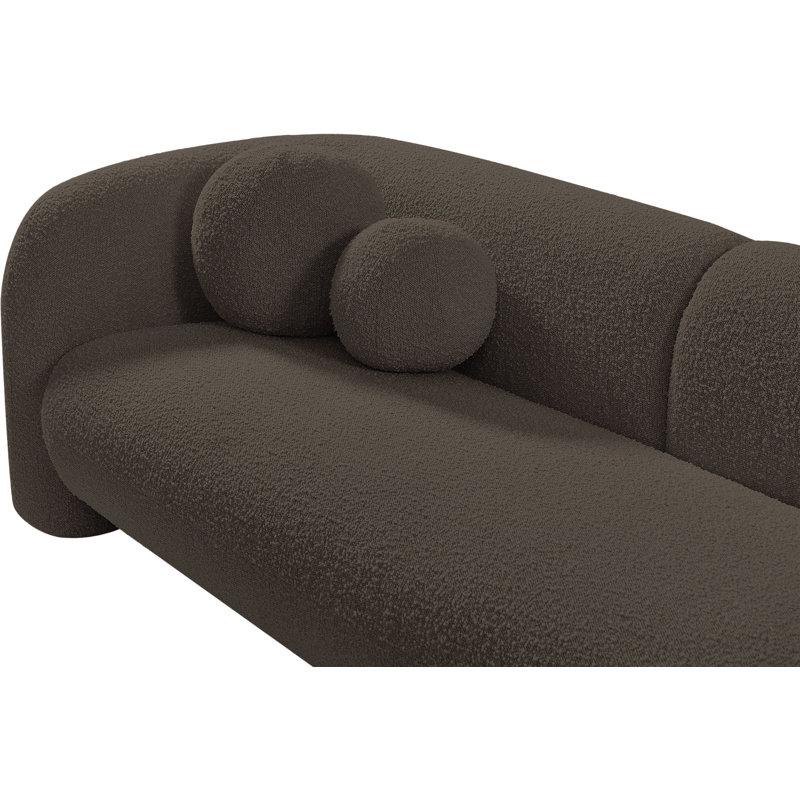 Emory 89" Sofa, Brown Boucle Fabric