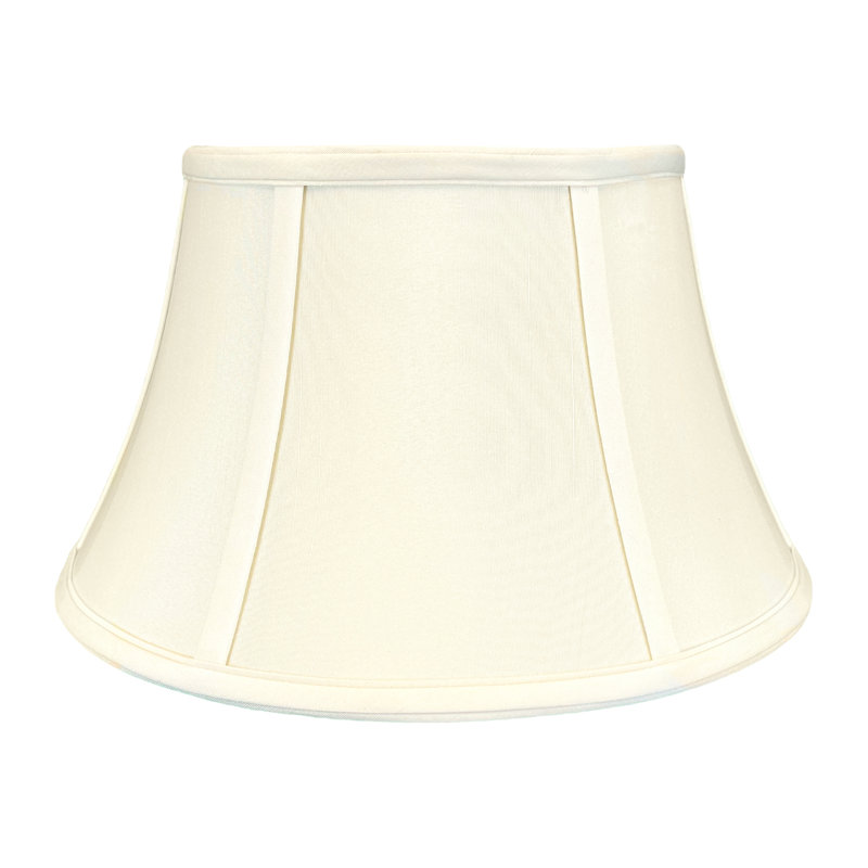 Abat-jour en forme de cloche cylindrique Red Barrel Studio®, blanc, 9,5 x 15 x 8, H 10 po x l 17 po x P 17 po, Coquille d'œuf