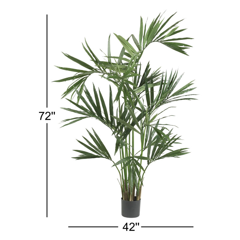 Artificial Palm Tree in Pot, 72"H x 42"W x 42"D/218 Leaves