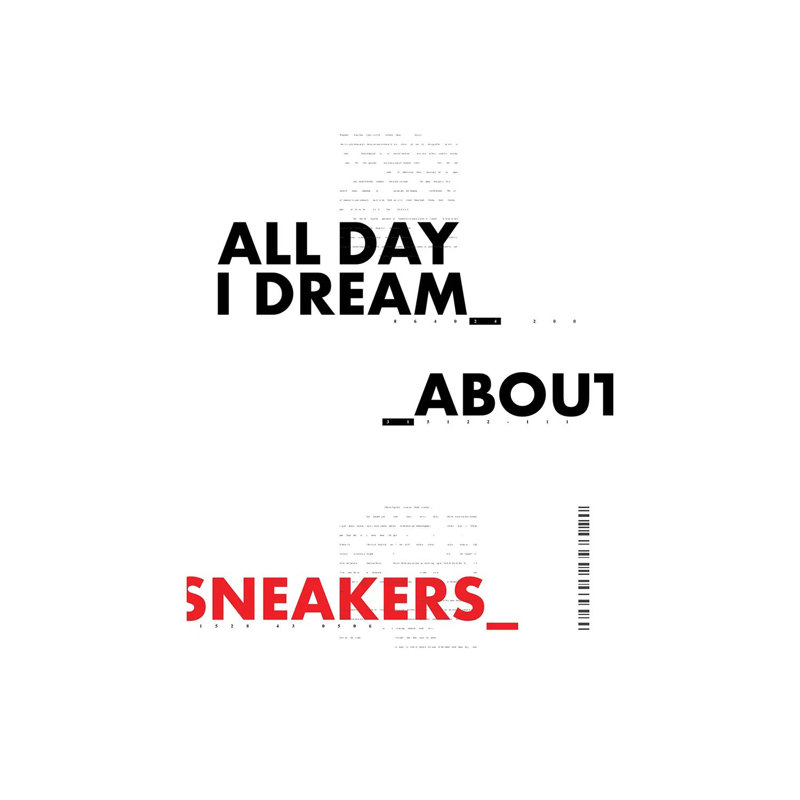 All Day I Dream About Sneakers II by Avesix - Wrapped Canvas Print, 66.04 cm H x 45.72 cm W x 3.175 cm D