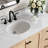 Flynt 55'' Single Bathroom Vanity with Carrara Marble Top-64627197