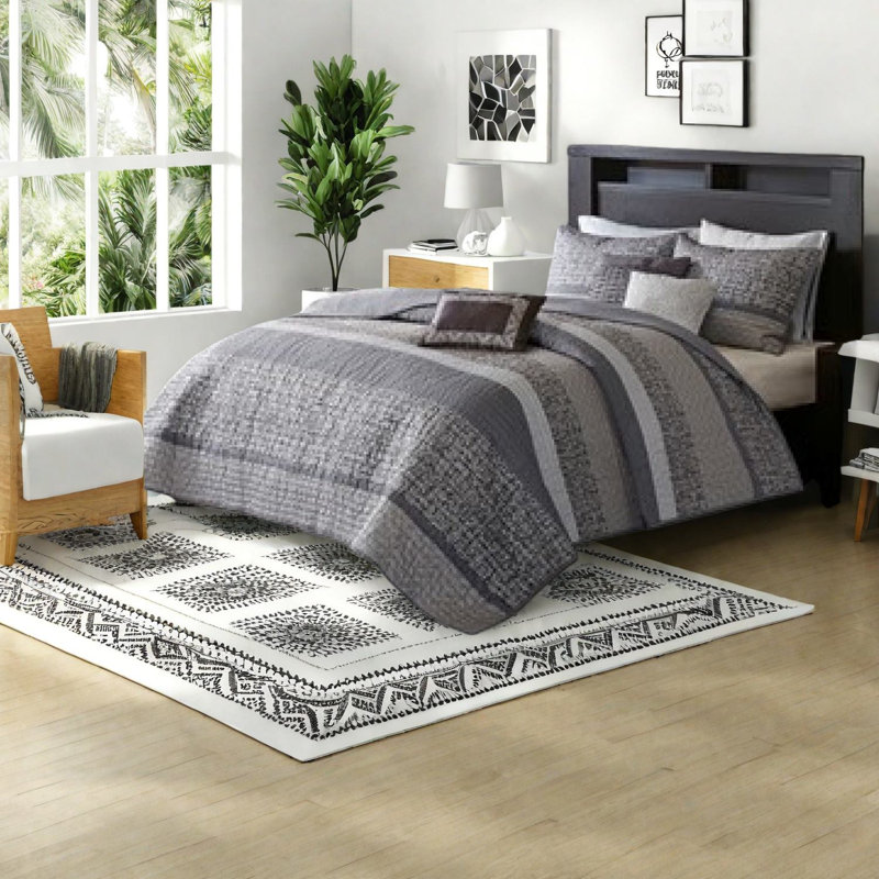 Piece Queen Bedding Sets, Polyester Jacquard Modern Comfort For Home