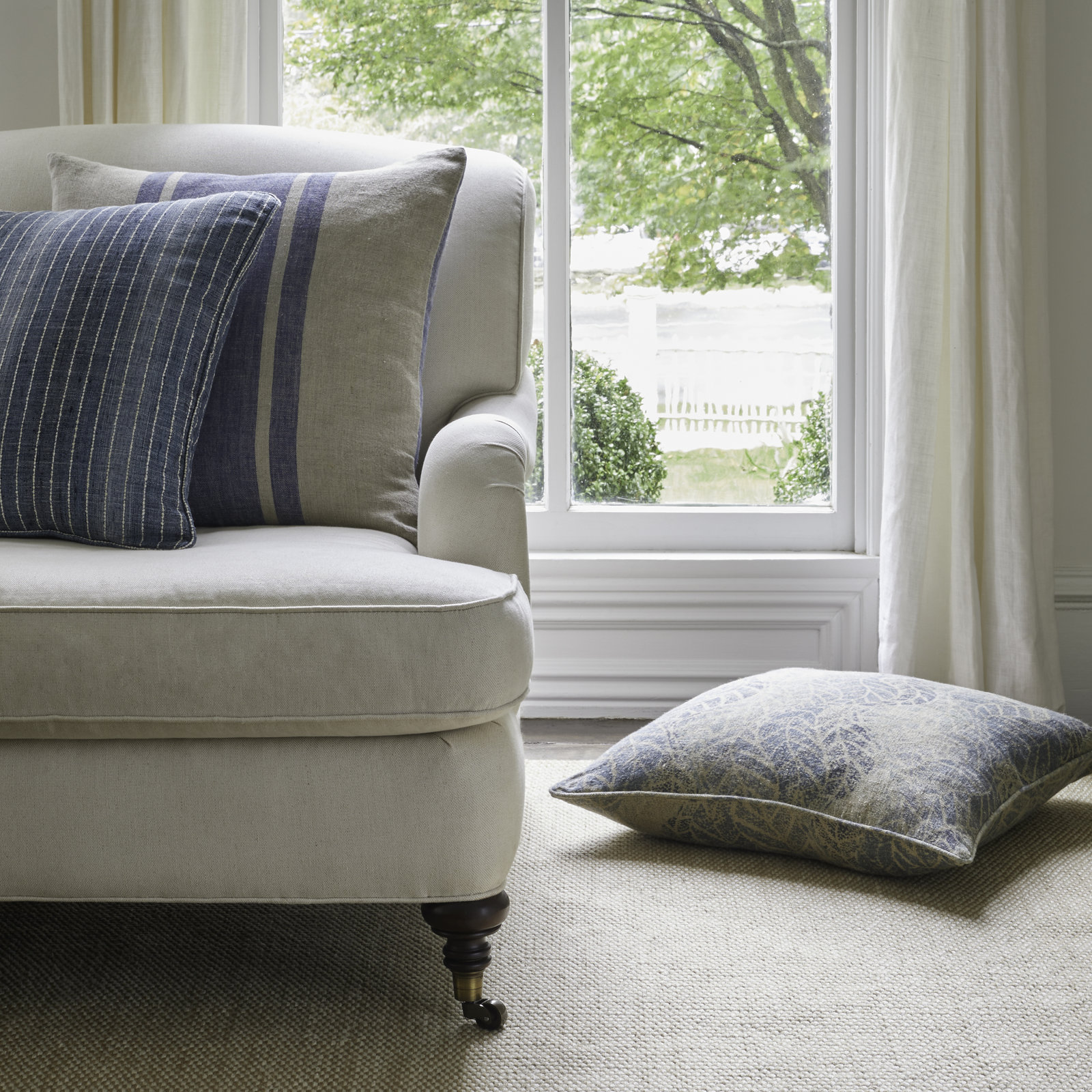 Pebble Natural Handwoven Performance Rug, Rectangle 6' x 9'