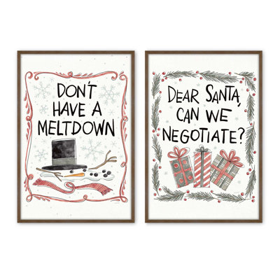 Ensemble de 2 estampes du Père Noël