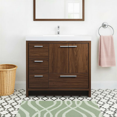 Southmead 36'' Single Bathroom Vanity with Resin Top