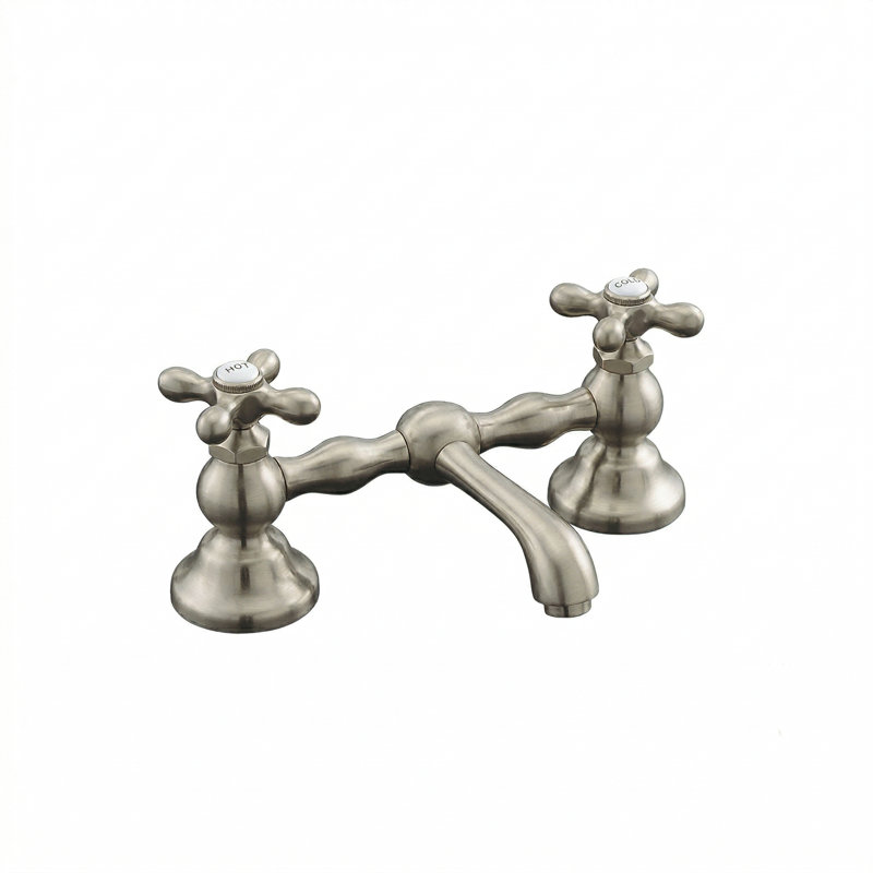Robinet de lavabo droit Columbia Bridge par Strom Living, Nickel mat