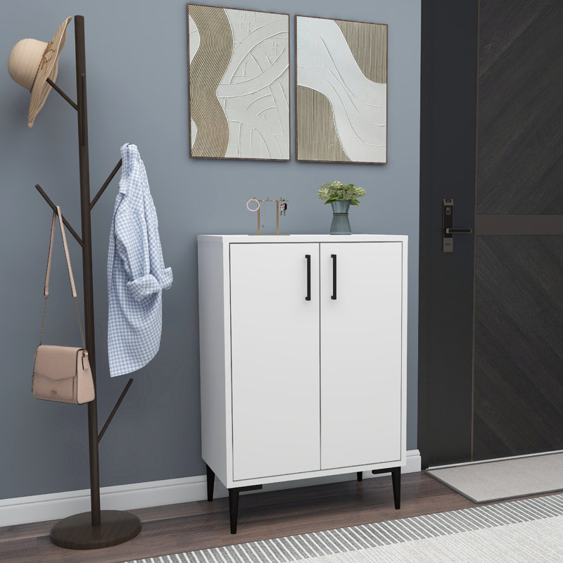 Shoe Storage Cabinet Ruby , White