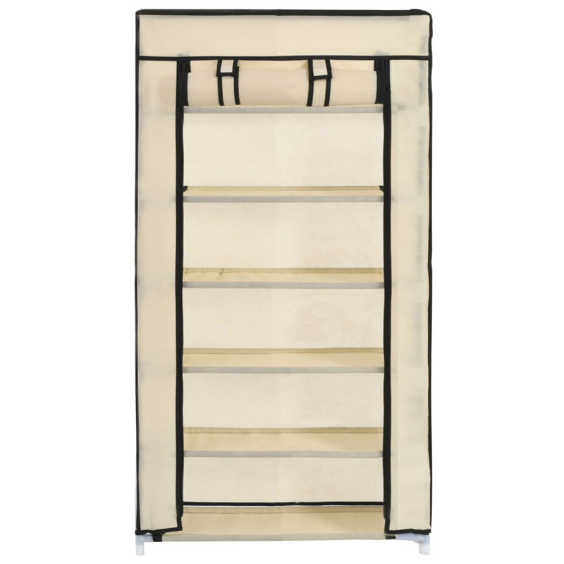 10 Pair Flip Down Shoe Storage, Beige