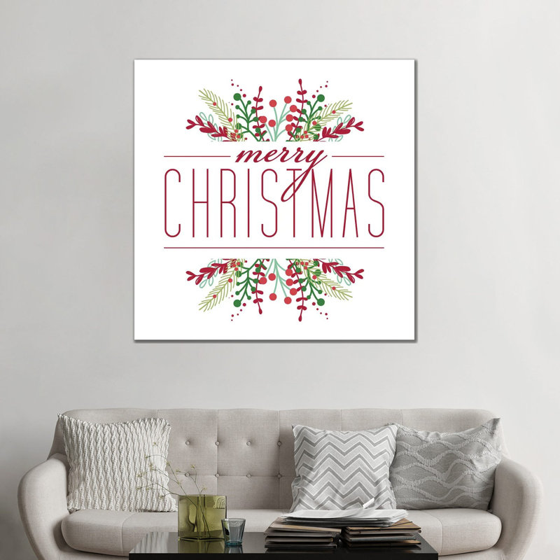 «Merry Christmas», reproduction d'art sur toile encadrée, H 48 po x l 48 po, Toile tendue, Ne s’applique pas