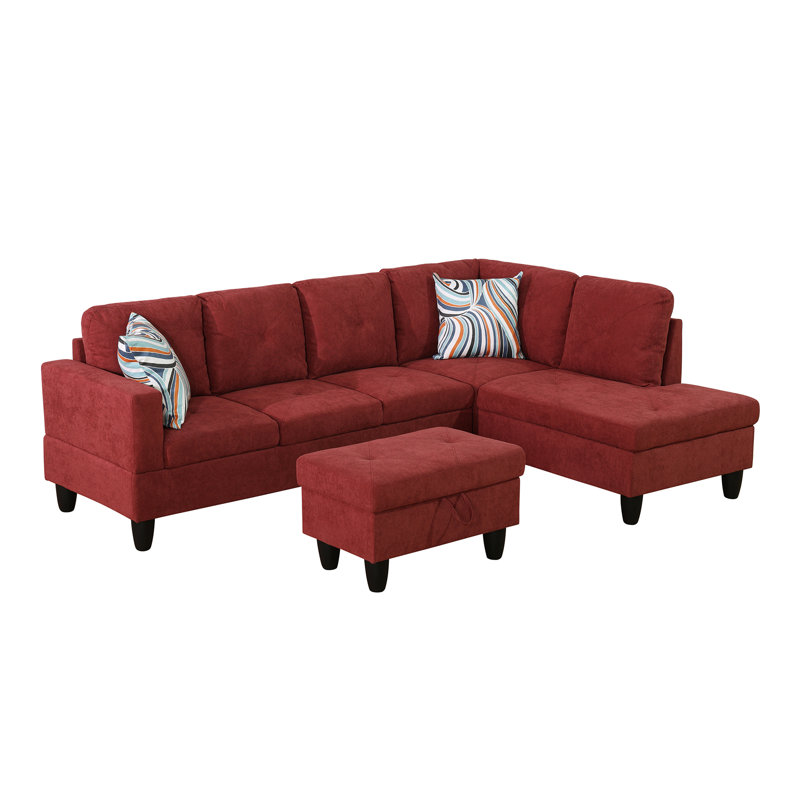 Canapé modulaire 2 pièces Rincon, Rouge