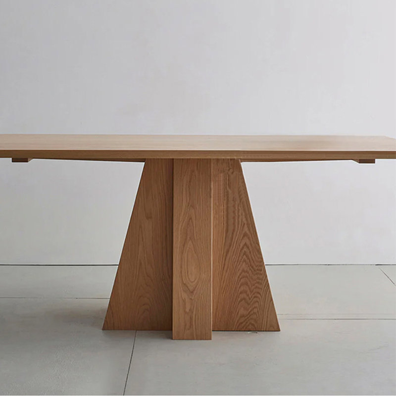 Table de salle à manger simple en bois de frêne, H 29,53 po x L 55,12 po x l 31,5 po