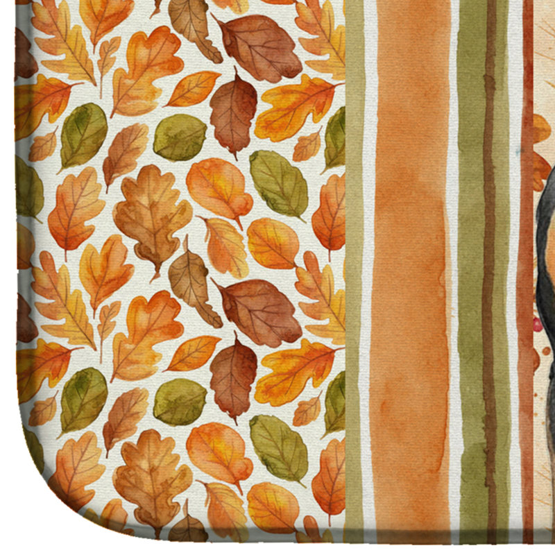 Manchester Terrier Heirloom Fall Dish Drying Mat