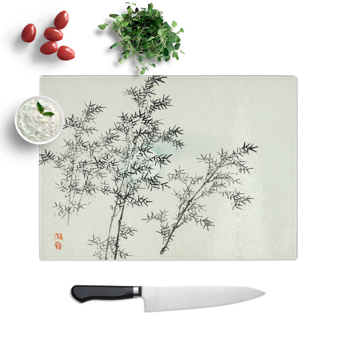 Tempered Glass Bamboo Cane Chopping Board