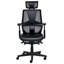 Office Chair Swivel Faux Leather Black
