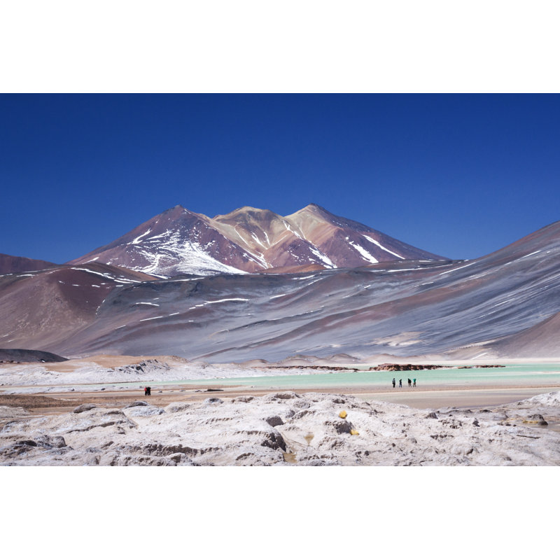 Pastel mineral lake in Atacama Desert, 61cm H x 91cm W