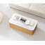 Coffee Table, Stone‑Effect Marble Top with Hidden Storage-1390333307