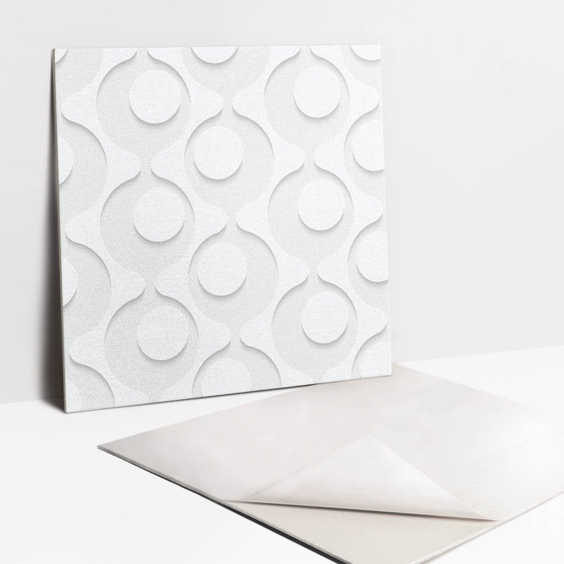 Self Adhesive Vinyl Splashback Wall Tiles Sticker Peel Stick set 9 pieces 30x30 cm Regular circles