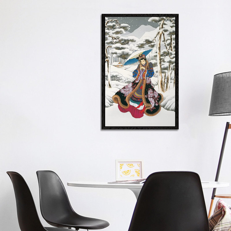 Winter Reverie - Painting on Canvas, Black Framed, 101.6 cm H x 66.04 cm W