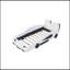 Lit plateforme simple en forme de voiture de course avec roues, blanc