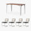 4 - Person Solid Wood Top Four Leg Base Dining Set