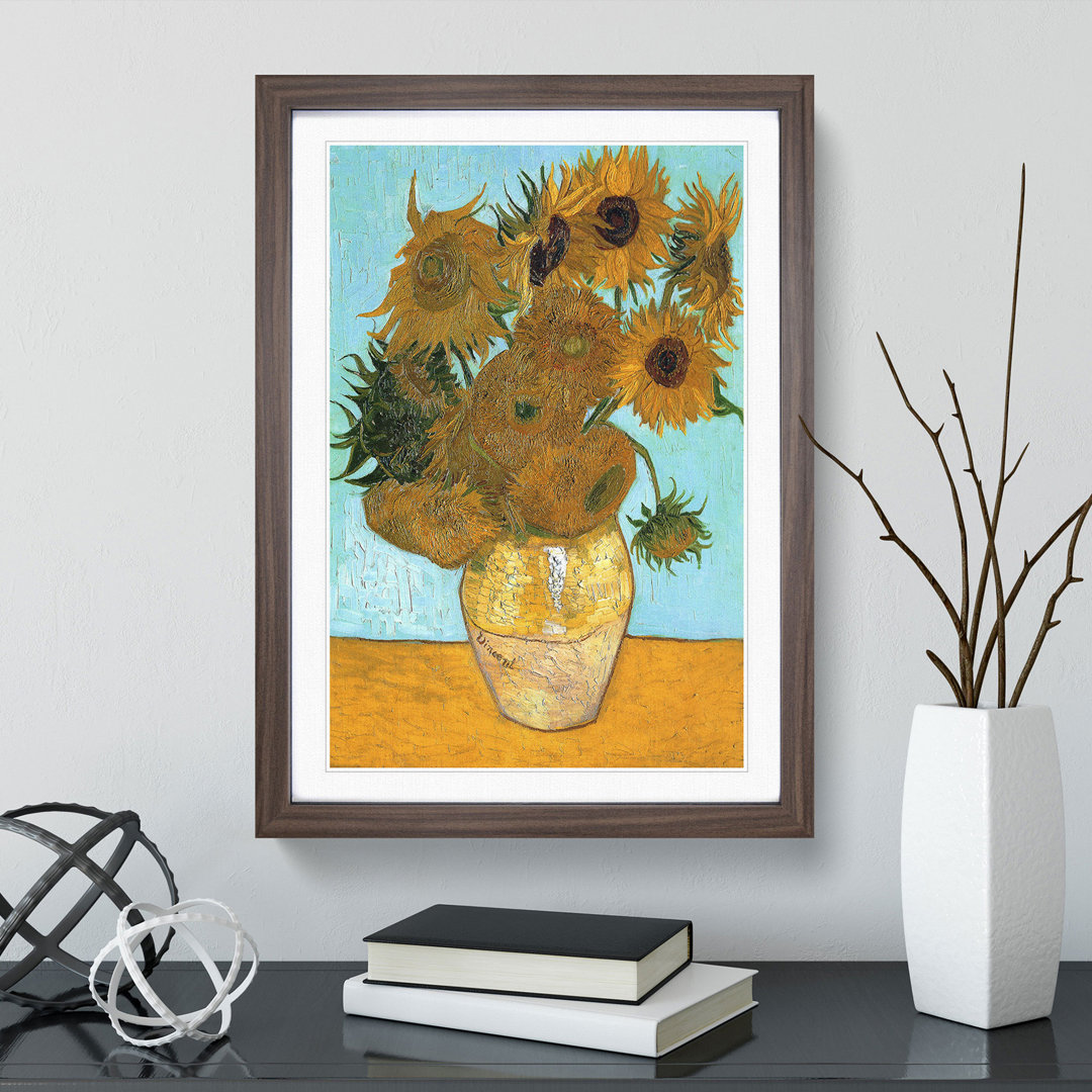 Twelve Sunflowers by Vincent Van Gogh - Picture Frame Painting