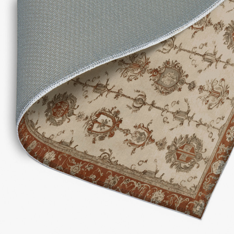 French Brown Indoor and Outdoor Area Rug, Rectangle 8' x 10'