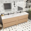 Meuble-lavabo double 83,5 po avec plateau en acrylique Maribell-1564546971