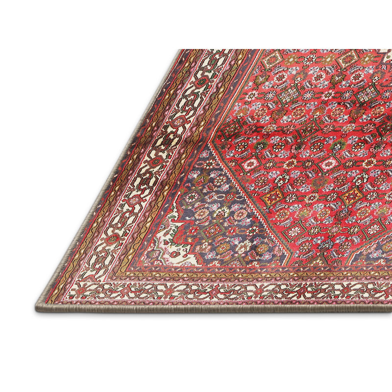 Brun oriental Bordeaux/brun/bleu Tapis décoratif, Rectangle 8 pi x 10 pi