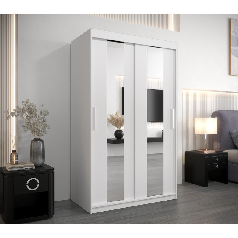 Aarnout 2 Door Manufactured Wood Wardrobe, Matte White