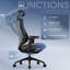 Ergonomic Office Chair with 4D Armrests & Headrest - High Back Mesh Task Chair with Lumbar Support - Adjustable for Home Office & Long Hours Use-27204957-27204944