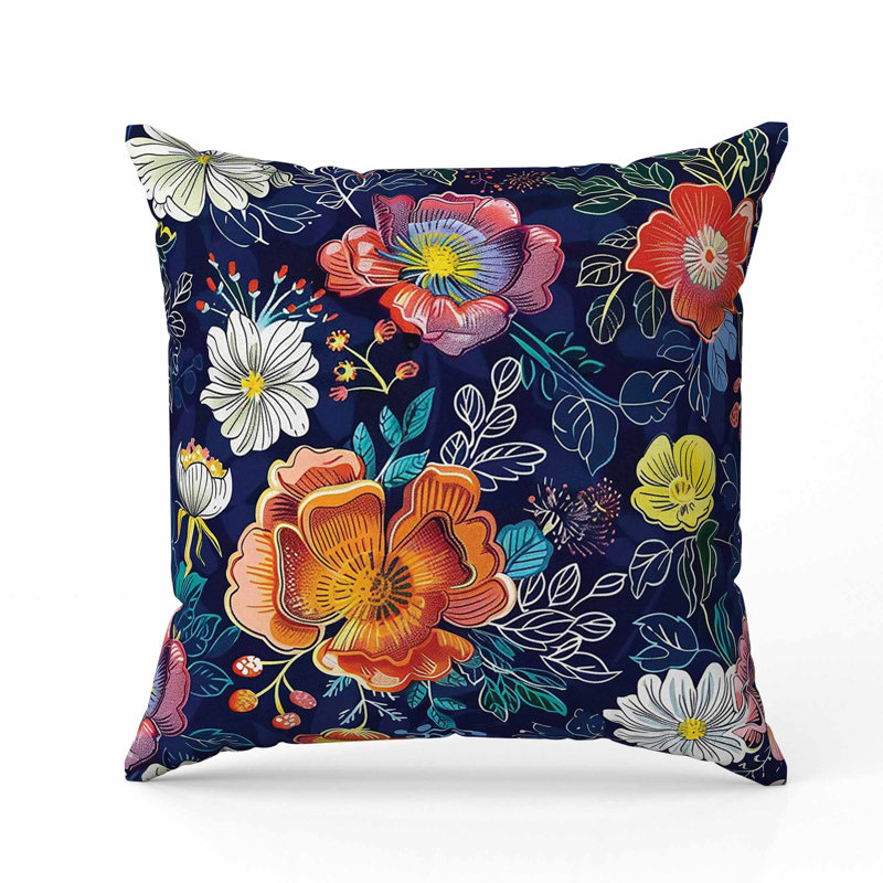 Coussin Starlight, Carré 26 po, Bleu/rose/orange