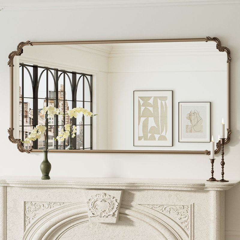 Accent Mirror Rectangle Decorative Wall Mirror, Antique Gold, 152.4cm x 76.2cm