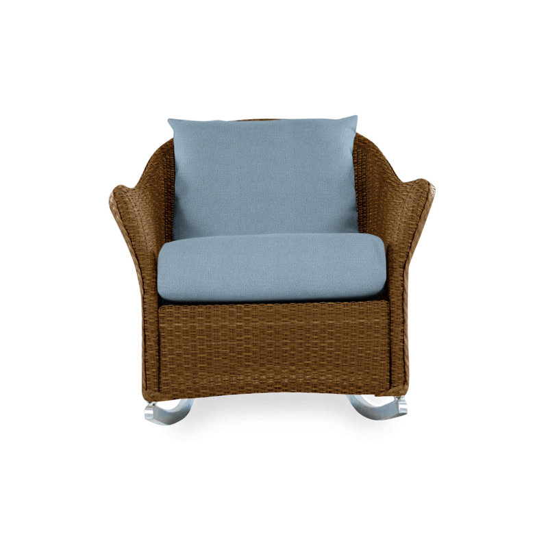 Weekend Retreat Outdoor Rocker Chair, Flagship Lapis Sunbrella®, Bark