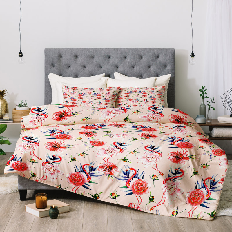 Modern & Contemporary Floral Comforter, Queen Comforter + 2 Standard Pillowcases