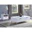 Table blanche brillante avec tiroir - polyvalente pour l'intérieur de la maison