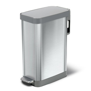 GLAD™ 12 Gallon Stainless Steel Step Trash Can