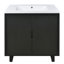 Rangement de meuble-lavabo moderne noir