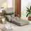 Floor Chair Adjustable Folding Lazy Accent Chairs Bed With Armrests
