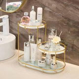Gold Storage Rack, Bathroom Table Shelf, Perfume Tray, Beautiful Appearance, Super Capacity, Complete Your Daily Storage