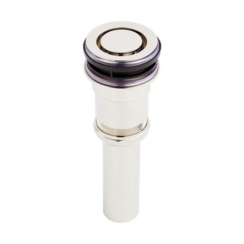 Drain escamotable pour lavabo de salle de bain, Nickel poli