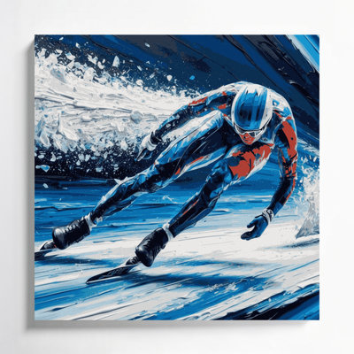 Art mural sur toile gris Sports Speed Skating