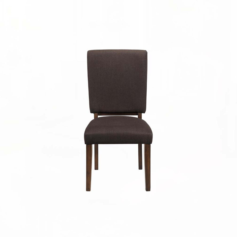 Ensemble de chaises de salle à manger rembourrées en tissu avec dossier rembourré, base en bois